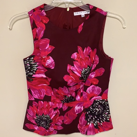 Trina Turk Fuchsia / Pink  Floral Skirt Set - Picture 4 of 14